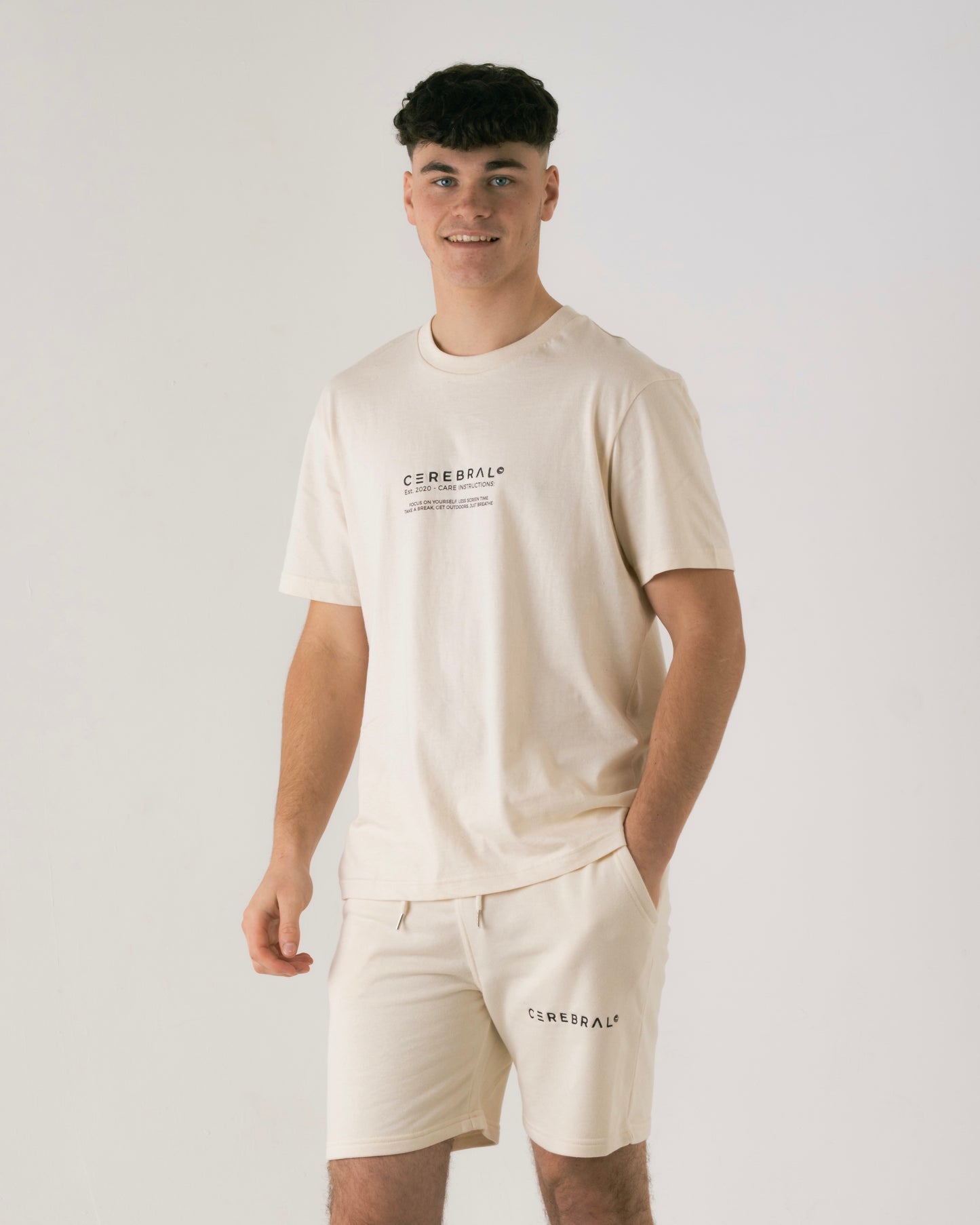 Natural Sand Self-Care 2.0 Oversized T-Shirt